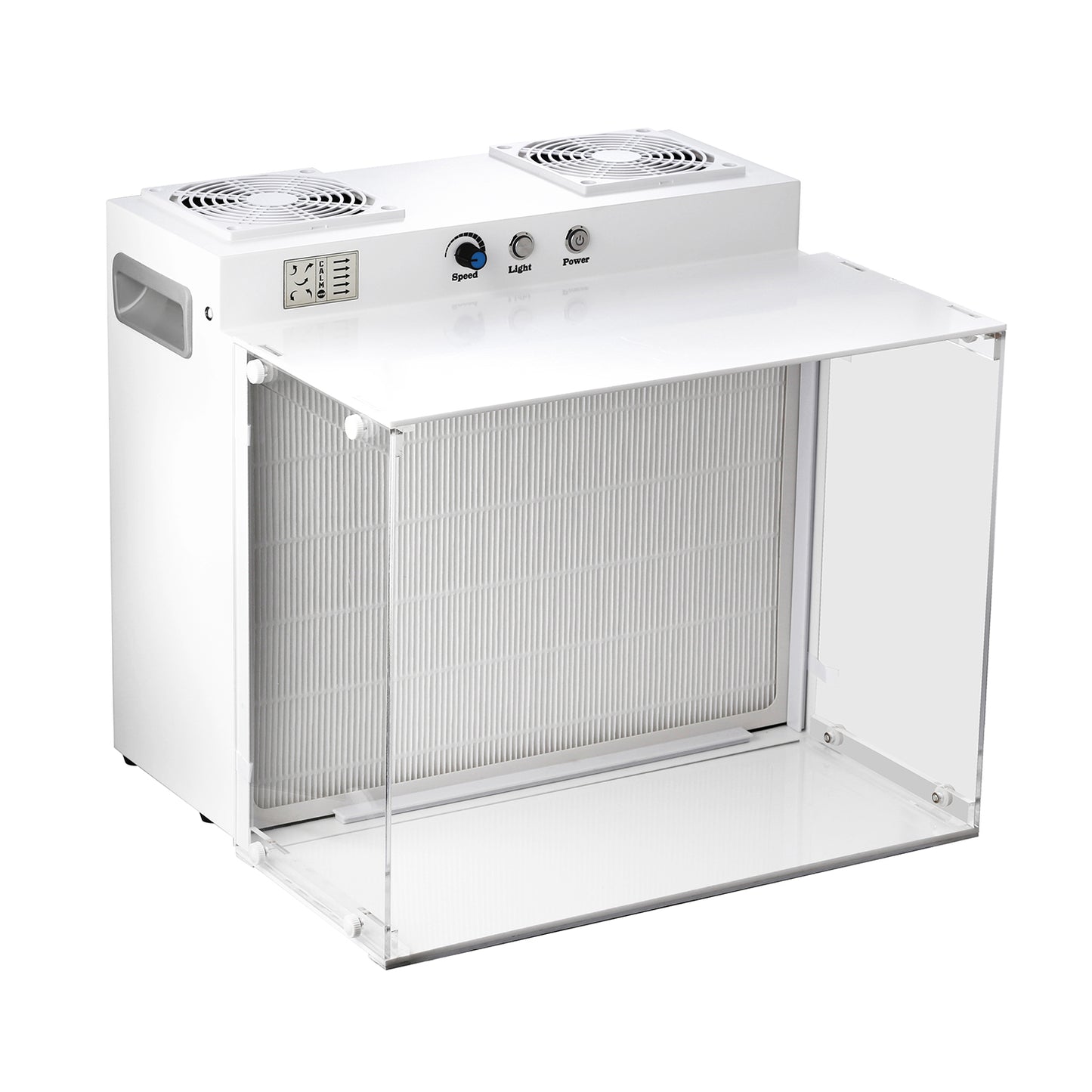 Laminar Flow Hood with H13 HEPA Filter Mushroom Inoculation & Cultivation Fan Filter Unit for Mycology Supplies Laboratory Clean Room Dual-Fan Air Filtration System