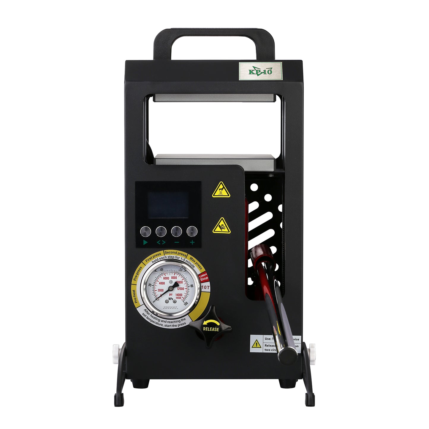 10 Tons Rosin Heat Press Machine with 5.5" X 5.5" Dual Heated Plates Manual Press with LCD Digital Display Screen & Precise Pressure Gauge 110V/220V