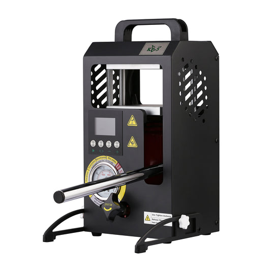 5 Tons Rosin Heat Press Machine with 4.7" X 4.1" Dual Heated Plates Manual Press with LCD Digital Display Screen & Precise Pressure Gauge 110V/220V