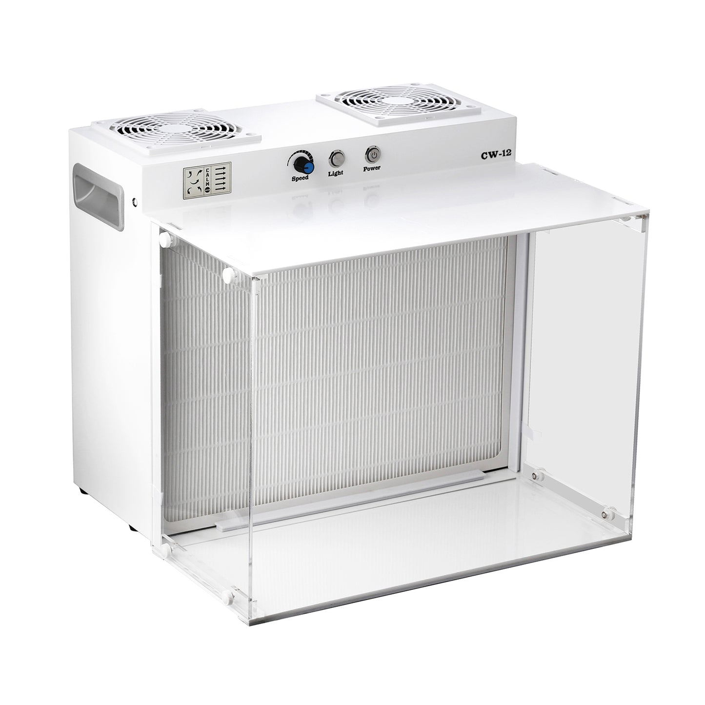 Laminar Flow Hood with H12 HEPA Filter Mushroom Inoculation & Cultivation Fan Filter Unit for Mycology Supplies Laboratory Clean Room Dual-Fan Air Filtration System