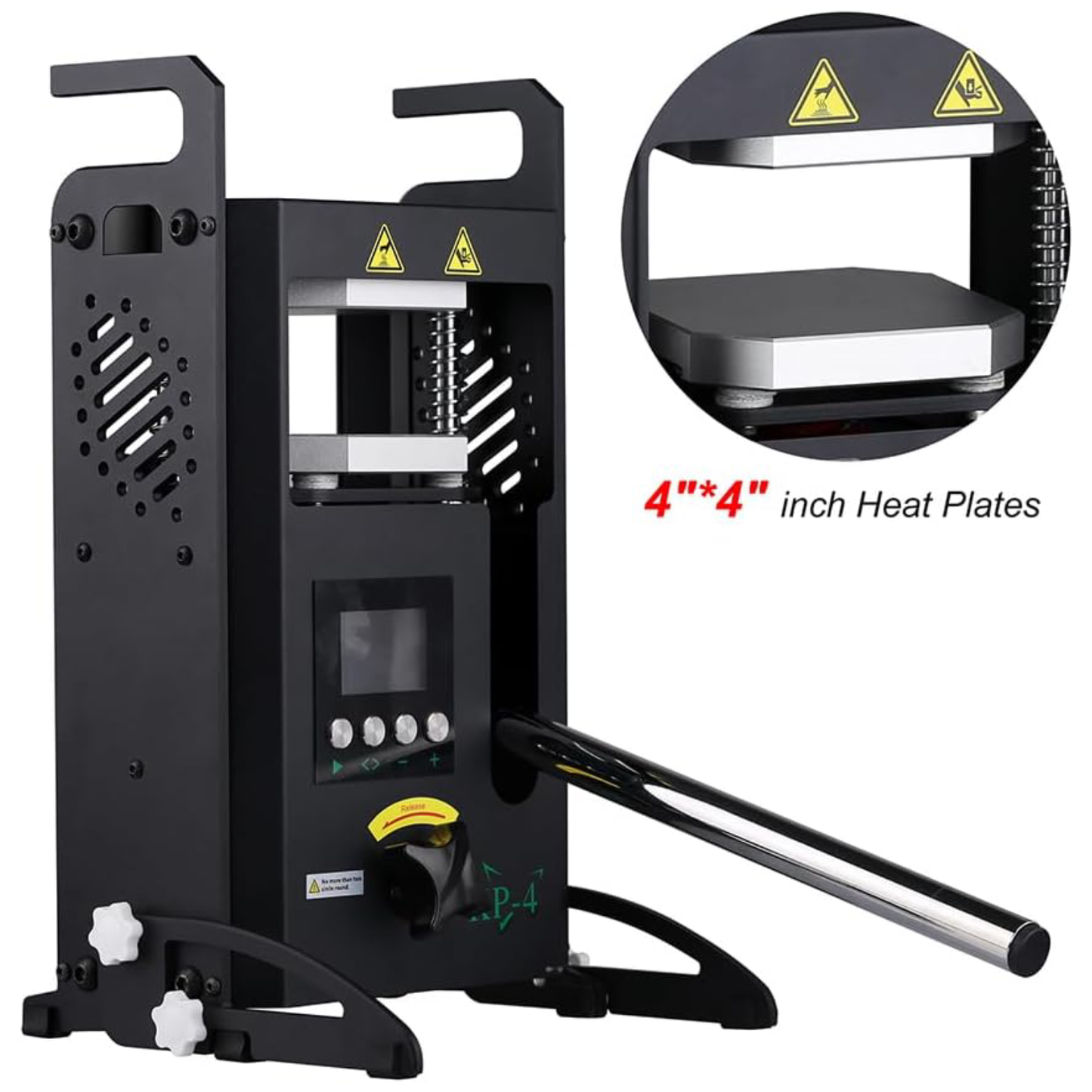 Rosin Heat Press Machine with Dual Heated Plates 4 Tons Manual Press with LCD Digital Display Screen