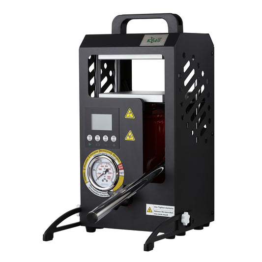 10 Tons Rosin Heat Press Machine with 5.5" X 5.5" Dual Heated Plates Manual Press with LCD Digital Display Screen & Precise Pressure Gauge 110V/220V
