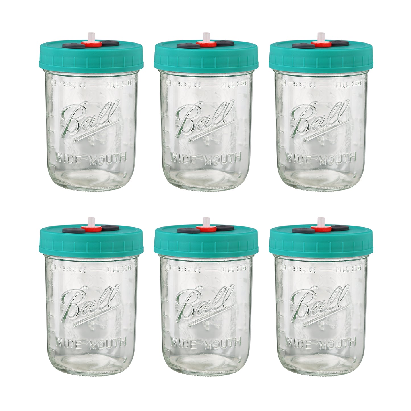 Mushroom Liquid Culture Jar with Self Healing Sealing Injection Port & Syringe Filter Port Mycology Supplies Mushroom Inoculation, Cultivation, Growing Kit 500 ML, 6PCS|PACK