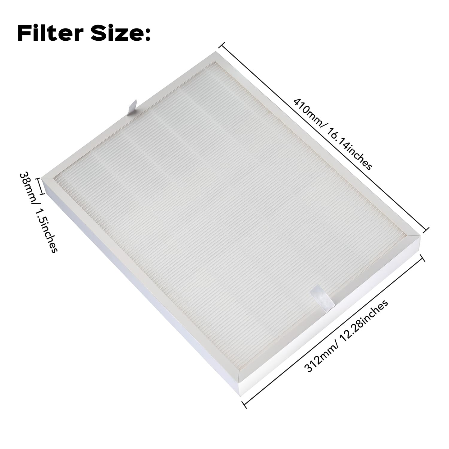 Laminar Flow Hood H12 HEPA Filter for Mycology Supplies Clean Room, Mushroom Room, Cleanliness Laboratory Replacement Filter for CW-12 Fan Filter Unit