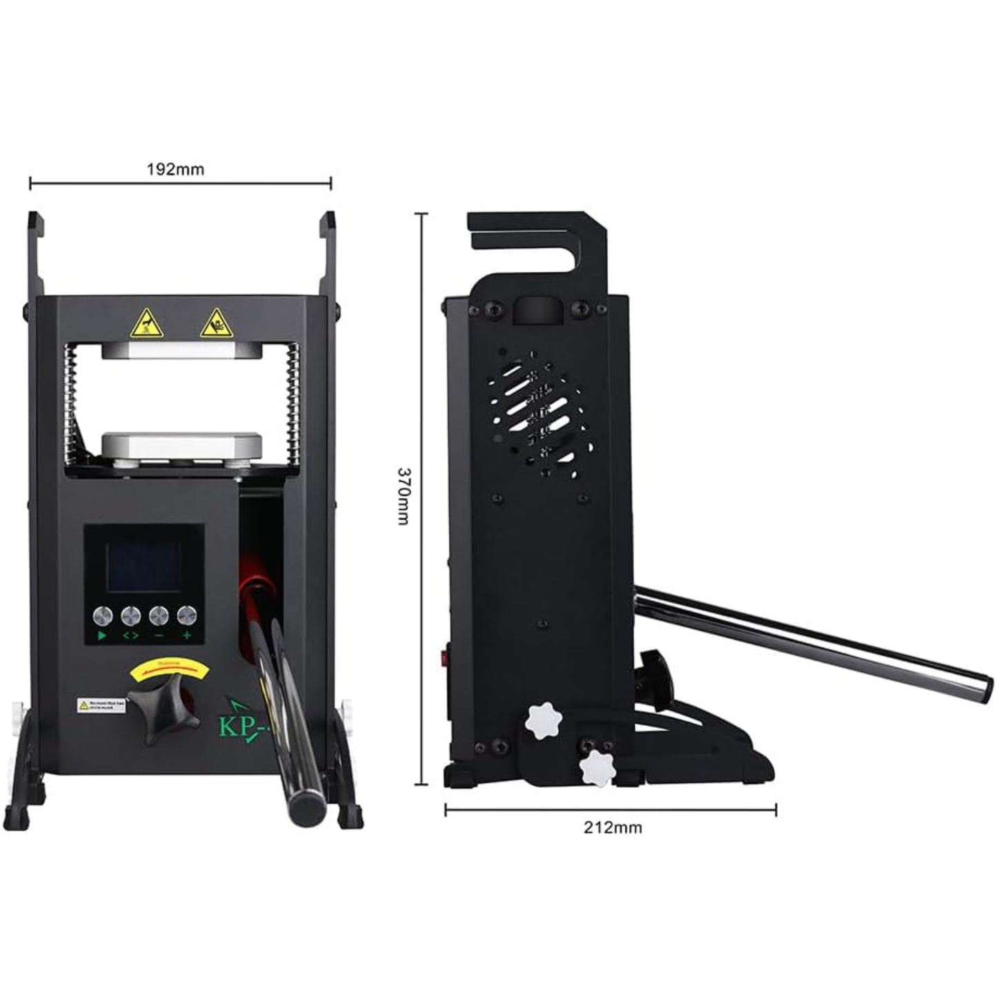 Rosin Heat Press Machine with Dual Heated Plates 4 Tons Manual Press with LCD Digital Display Screen